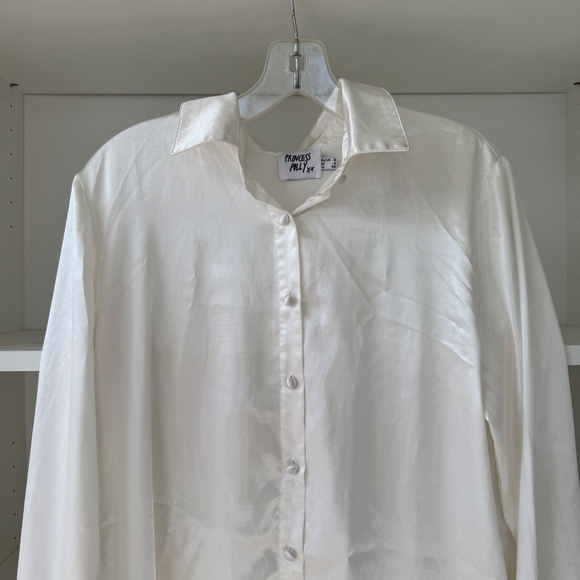 PRINCESS POLLY 90210 Satin Shirt Mini Dress - Picture 7 of 9